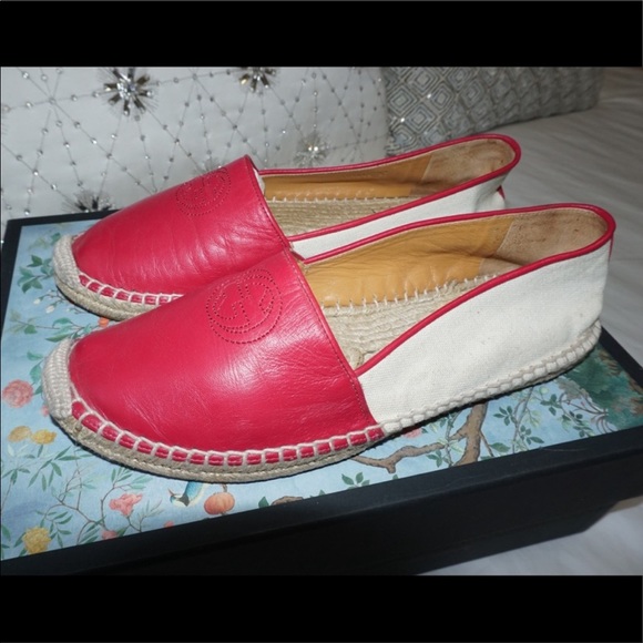 Gucci Leather/Canvas Espadrilles - Picture 7 of 12